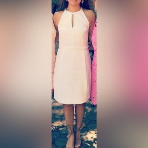 Worn Once- Victoria by Victoria Beckham- White Dress with Fray Trim